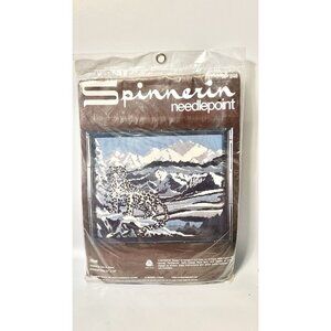 Snow Leopard Tibet Spinnerin Needlepoint Kit  Conn Gibney 14 x 18" NP248 Vintage